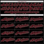 Maglia da baseball autentica nera personalizzata Crimson-City Cream Maglia da baseball autentica nera personalizzata Crimson-City Cream