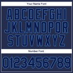 Maglia retrò autentica da baseball, blu navy, blu navy-cipria, a coste, personalizzata Maglia retrò autentica da baseball, blu navy, blu navy-cipria, a coste, personalizzata
