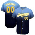 Maglia da baseball personalizzata blu, leggera, sbiadita, autentica, moda, oro-blu navy Maglia da baseball personalizzata blu, leggera, sbiadita, autentica, moda, oro-blu navy