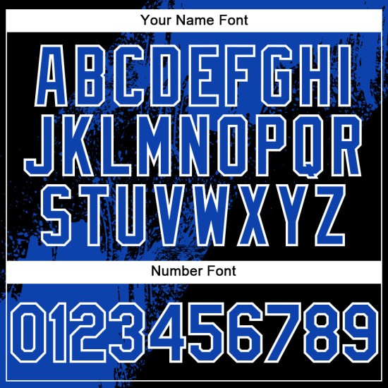 Maglia da baseball personalizzata con motivo Blue Stroke 3D Brush, nera e bianca, design autentico astratto Thunder Maglia da baseball personalizzata con motivo Blue Stroke 3D Brush, nera e bianca, design autentico astratto Thunder