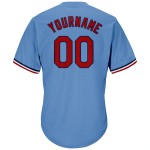 Maglia da baseball personalizzata a coste azzurra, rossa e blu navy, stile retrò Maglia da baseball personalizzata a coste azzurra, rossa e blu navy, stile retrò