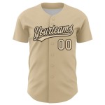 Maglia da baseball History Jersey nera autentica City 3D con motivo personalizzato, crema e nero, mese del design Maglia da baseball History Jersey nera autentica City 3D con motivo personalizzato, crema e nero, mese del design
