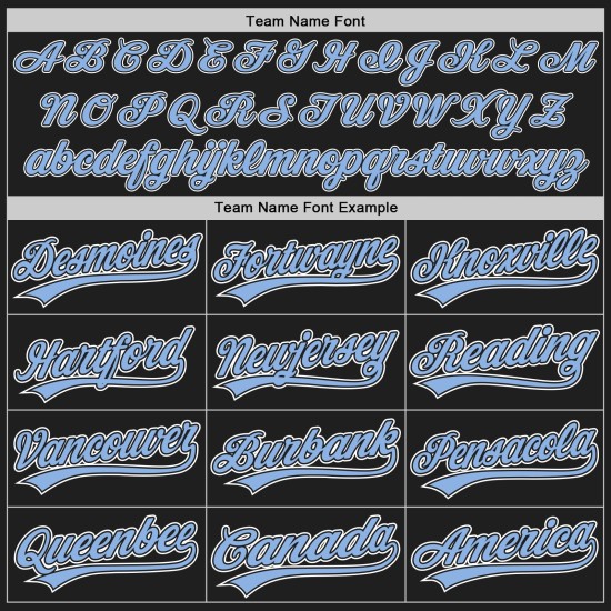 Maglia da baseball autentica Blue Light a righe blu-bianche personalizzata nera Maglia da baseball autentica Blue Light a righe blu-bianche personalizzata nera