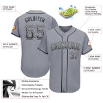 Maglia da baseball personalizzata autentica nera e bianca Drift Gray Maglia da baseball personalizzata autentica nera e bianca Drift Gray