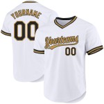 Maglia da baseball vintage nera e bianca personalizzata Maglia da baseball vintage nera e bianca personalizzata