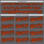 Maglia da baseball personalizzata autentica in acciaio arancione-nera grigia Maglia da baseball personalizzata autentica in acciaio arancione-nera grigia