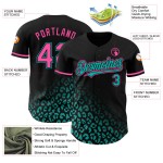 Maglia da baseball con stampa 3D, modello alla moda, nera, autentica, rosa-acqua, leopardata, sfumata, design personalizzato Maglia da baseball con stampa 3D, modello alla moda, nera, autentica, rosa-acqua, leopardata, sfumata, design personalizzato