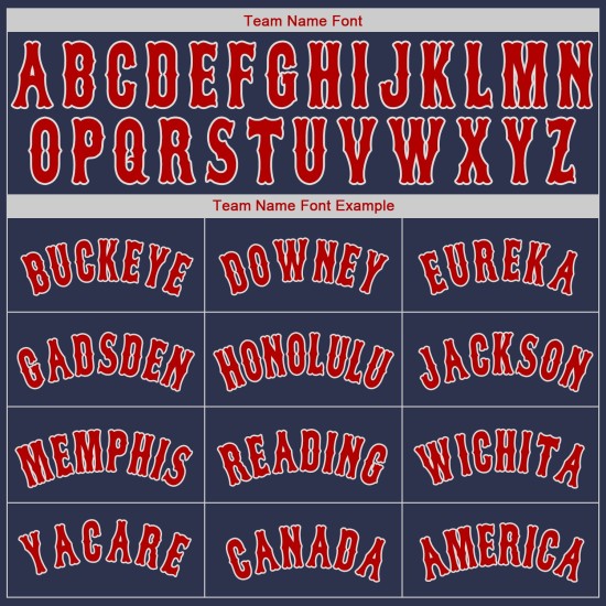 Maglia da baseball blu navy rossa e bianca personalizzata autentica Maglia da baseball blu navy rossa e bianca personalizzata autentica