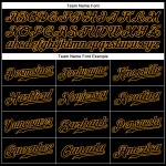 Maglia da baseball personalizzata nera e oro autentica senza maniche Maglia da baseball personalizzata nera e oro autentica senza maniche