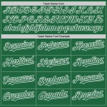 Maglia da baseball bianca autentica retrò Kelly Custom Green Maglia da baseball bianca autentica retrò Kelly Custom Green