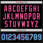 Maglia da baseball Sky personalizzata, autentica, blu-rosa e nera Maglia da baseball Sky personalizzata, autentica, blu-rosa e nera