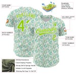 Maglia da baseball verde 3D bianca con design autentico e motivo personalizzato, motivo neon cactus. Maglia da baseball verde 3D bianca con design autentico e motivo personalizzato, motivo neon cactus.