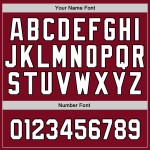 Maglia da baseball autentica bianca e nera personalizzata Crimson Maglia da baseball autentica bianca e nera personalizzata Crimson