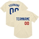 Maglia retrò autentica, crema, blu navy e rossa, personalizzata, da baseball Maglia retrò autentica, crema, blu navy e rossa, personalizzata, da baseball