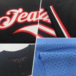 Maglia da baseball blu navy e rossa, maglia retrò leggera personalizzata e autentica Maglia da baseball blu navy e rossa, maglia retrò leggera personalizzata e autentica