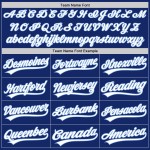 Maglia da baseball autentica Royal Pinstripe blu bianca bianca-chiara personalizzata Maglia da baseball autentica Royal Pinstripe blu bianca bianca-chiara personalizzata