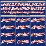 Maglia da baseball personalizzata Royal, due colori, bianco e rosso, autentica Maglia da baseball personalizzata Royal, due colori, bianco e rosso, autentica