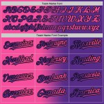 Maglia da baseball autentica sfumata personalizzata viola rosa-nera moda Maglia da baseball autentica sfumata personalizzata viola rosa-nera moda