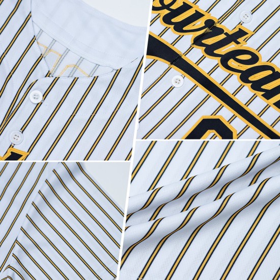 Maglia da baseball personalizzata in oro (blu navy e bianco) Maglia da baseball personalizzata in oro (blu navy e bianco)