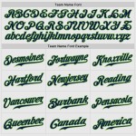 Maglia da baseball autentica personalizzata, a righe bianche, verdi, blu navy e neon, con maniche raglan, blu navy Maglia da baseball autentica personalizzata, a righe bianche, verdi, blu navy e neon, con maniche raglan, blu navy
