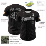 Maglia da baseball bianca e nera con design personalizzato Sky Starry, motivo 3D autentico Maglia da baseball bianca e nera con design personalizzato Sky Starry, motivo 3D autentico