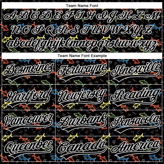 Maglia da baseball personalizzata con motivo 3D di pesce bianco e nero autentico di animali Maglia da baseball personalizzata con motivo 3D di pesce bianco e nero autentico di animali