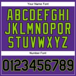 Maglia da baseball autentica, personalizzata, nera e viola, a righe verdi Maglia da baseball autentica, personalizzata, nera e viola, a righe verdi