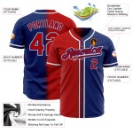 Maglia da baseball personalizzata, rossa e bianca, sfumata autentica, stile Royal Maglia da baseball personalizzata, rossa e bianca, sfumata autentica, stile Royal