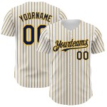 Maglia da baseball personalizzata in oro (blu navy e bianco) Maglia da baseball personalizzata in oro (blu navy e bianco)
