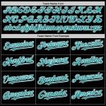 Modello Autentico Bianco-Verde, Design 3D, Maglia Nera, Stile Personalizzato, Stella Sfumata, Baseball Scintillante Modello Autentico Bianco-Verde, Design 3D, Maglia Nera, Stile Personalizzato, Stella Sfumata, Baseball Scintillante