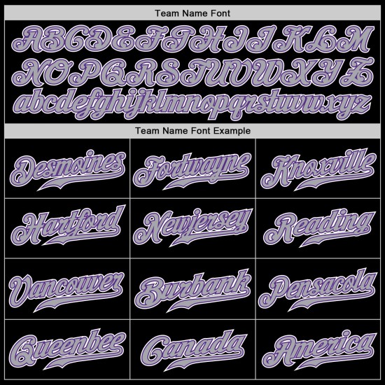 Maglia da baseball personalizzata autentica nera a righe grigio-viola Maglia da baseball personalizzata autentica nera a righe grigio-viola