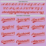 Maglia da baseball viola autentica personalizzata rosso chiaro-bianca Maglia da baseball viola autentica personalizzata rosso chiaro-bianca