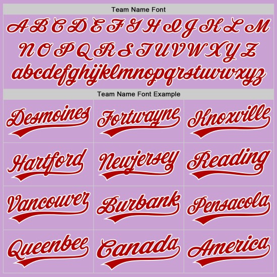 Maglia da baseball viola autentica personalizzata rosso chiaro-bianca Maglia da baseball viola autentica personalizzata rosso chiaro-bianca