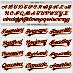 Maglia da baseball personalizzata nera-arancione autentica bianca Maglia da baseball personalizzata nera-arancione autentica bianca