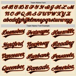 Maglia da baseball vintage color crema, personalizzata, nera e arancione Maglia da baseball vintage color crema, personalizzata, nera e arancione