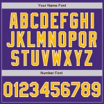 Maglia da baseball personalizzata viola autentica, oro e bianco Maglia da baseball personalizzata viola autentica, oro e bianco