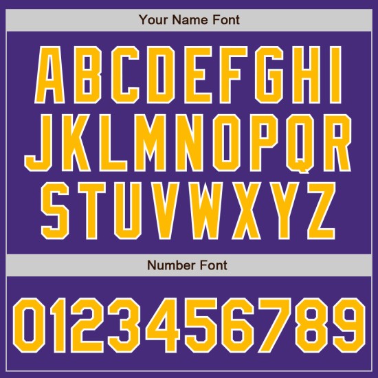 Maglia da baseball personalizzata viola autentica, oro e bianco Maglia da baseball personalizzata viola autentica, oro e bianco