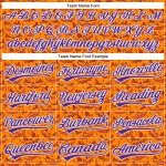 Maglia da baseball autentica viola-bianca personalizzata Halloween 3D Bay Orange