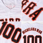 Maglia da baseball personalizzata autentica, a coste, bianca, nera e grigia Maglia da baseball personalizzata autentica, a coste, bianca, nera e grigia