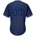 Maglia retrò autentica da baseball, blu navy, blu navy-cipria, a coste, personalizzata Maglia retrò autentica da baseball, blu navy, blu navy-cipria, a coste, personalizzata