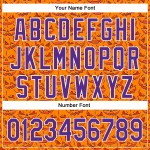 Maglia da baseball autentica viola-bianca personalizzata Halloween 3D Bay Orange