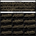 Maglia da baseball personalizzata nera autentica di Vegas, colore oro Maglia da baseball personalizzata nera autentica di Vegas, colore oro