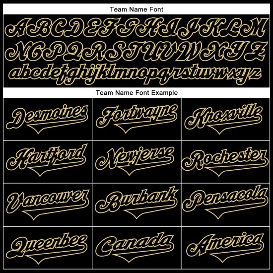 Maglia da baseball personalizzata nera autentica di Vegas, colore oro Maglia da baseball personalizzata nera autentica di Vegas, colore oro