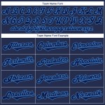 Maglia retrò autentica da baseball, blu navy, blu navy-cipria, a coste, personalizzata Maglia retrò autentica da baseball, blu navy, blu navy-cipria, a coste, personalizzata