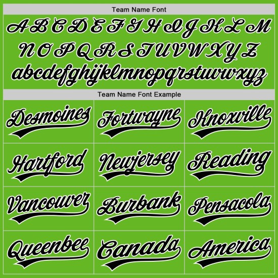 Maglia da baseball nera e bianca autentica Aurora Custom Green Maglia da baseball nera e bianca autentica Aurora Custom Green