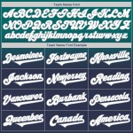 Maglia da baseball personalizzata autentica, blu navy-grigio, sfumata, verde acqua Maglia da baseball personalizzata autentica, blu navy-grigio, sfumata, verde acqua