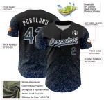 Maglia da baseball 3D con motivo astratto, personalizzata, nera, scintillante, colorata, blu-bianca, leggera, autentica, a pois Maglia da baseball 3D con motivo astratto, personalizzata, nera, scintillante, colorata, blu-bianca, leggera, autentica, a pois