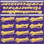 Maglia da baseball personalizzata viola autentica, oro e bianco Maglia da baseball personalizzata viola autentica, oro e bianco
