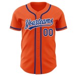 Maglia da baseball autentica Royal-White personalizzata arancione Maglia da baseball autentica Royal-White personalizzata arancione