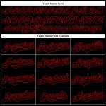 Maglia da baseball autentica, personalizzata, rossa e nera, con impronta di mano, design 3D, Bloody Rave Maglia da baseball autentica, personalizzata, rossa e nera, con impronta di mano, design 3D, Bloody Rave